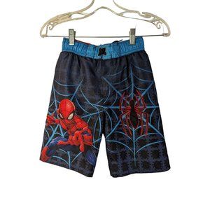 Marvel Spiderman Boys Blue Swim Trunks Sz M
